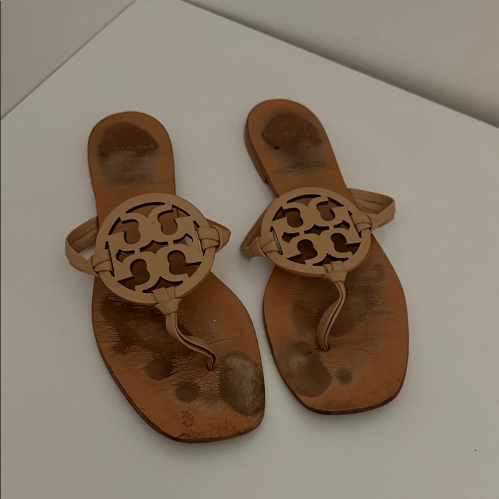 Tory Burch Brown Leather Sandals
